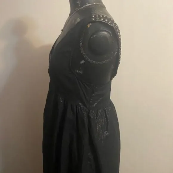 Adrianna Papell Black embellished (chest and straps) sleeveless dress , size 8 - Picture 2 of 5